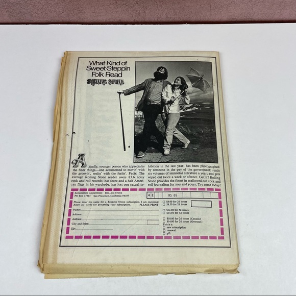 Vintage Rolling Stone Magazine Mick Jagger September 3, 1970 Music Art History - Picture 2 of 4